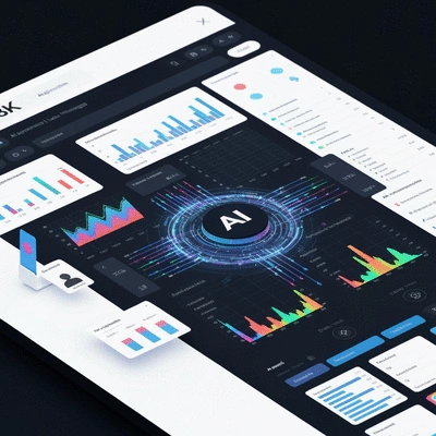 AI algorithms analyzing data for personalized lead nurturing on a clean, modern dashboard