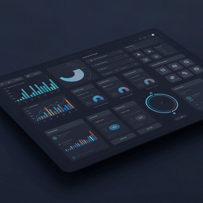 AI-powered dashboard showing automated lead generation workflow