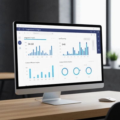 CRM dashboard showing integrated AI insights and lead scoring